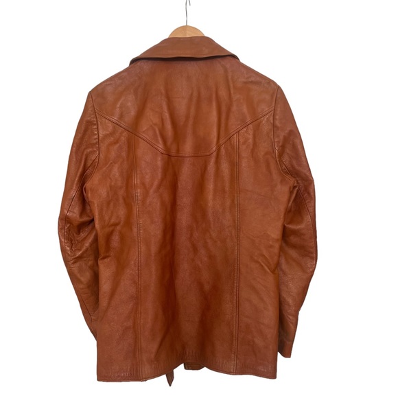 Vintage/Retro Collared Leather Jacket made by Esprit - Picture 2 of 6